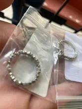 HOMOD-abalorios de anillo de plata de cristal para mujer, anillo redondo para el dedo de Cz transparente grande Diy, joyería de Color plateado para fiesta y boda