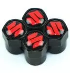 Accesorios hexagonales de Metal para coche, válvula con tapa para rueda, tapas de válvula de neumático con emblema automático para Opel Renault Abarth Alfa Romeo, 4 Uds.