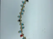 Collar con colgante de oro bohemio para mujer, cadena de piedras de colores, gargantilla de cuello, joyería de fiesta hecha a mano