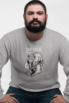 Angemiel Wear Drink More Gray Men 'S Sweatshirt 
Angemiel Wear Drink More Gray Men 'S Sweatshirt
