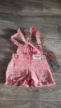 Chumhey 2-13T de verano de los niños conjuntos de ropa para niñas Jeans pantalones niños pantalones de mezclilla tirantes pantalones cortos rosa mono Pantalones