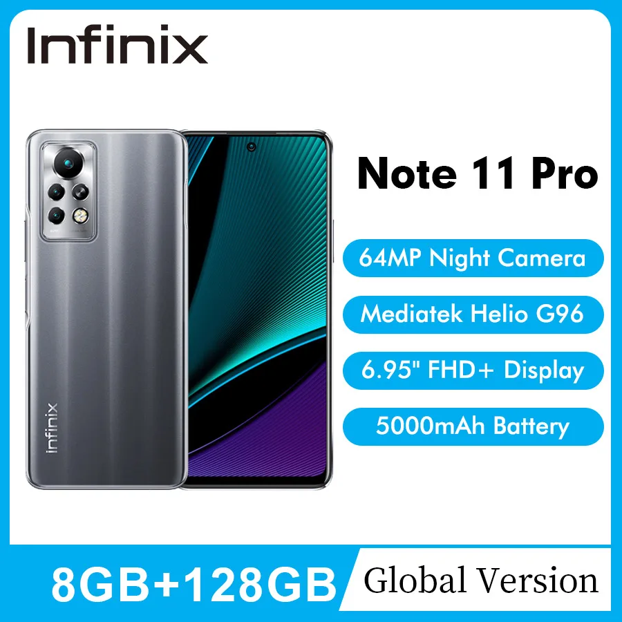 Смартфон глобальная версия Infinix Note 11 Pro 8 ГБ 128 дисплей 6 95 дюйма аккумулятор 5000 мАч
