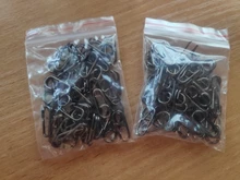 Rompin-Anillos ovalados de división ovalada de acero inoxidable, surtido de señuelos giratorios, emerillones de pesca, Conector de aparejos de 16, 18 y 21mm, 50 unids/lote