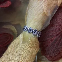 FDLK-anillo exquisito de margaritas de carburo sólido, anillo Floral para aniversario, regalo de cumpleaños, sortija de boda de compromiso para mujer, joyería de flores, tamaño 5-12