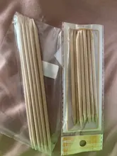 Quitacutículas de madera para uñas, removedor de diamantes de imitación portátil de doble cabeza, decoración de cutículas, 10/20/50/100 Uds.