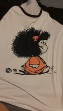 Camisetas estampadas Kawaii de Manga Mafalda para mujer, camisetas de dibujos animados, camisetas de Anime Grunge, camisetas de Hip Hop Unisex