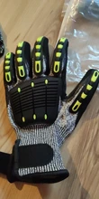 GMG-guantes de trabajo de seguridad TPR, resistentes a impactos y a impactos, antigolpes, mecánicos