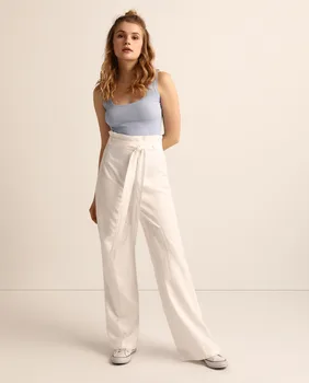 Trousers with linen woman with lacing 
Trousers with linen woman with lacing