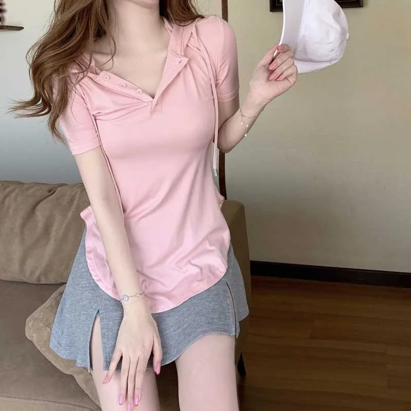 2021 Summer New Hoodie T Shirt Woman Short Sleeve Shirt Woman T-shirt Loose Korean Style O Neck Plus Size Women Shirts Running
2021 Summer New Hoodie T Shirt Woman Short Sleeve Shirt Woman T-shirt Loose Korean Style O Neck Plus Size Women Shirts Running