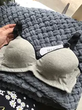 Gris sostenes de maternidad lactancia algodón embarazada lactancia materna embarazo ropa interior de las mujeres Sujetador de lactancia