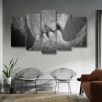 Abstract Kiss Love Pictures 5 Panels Canvas Paintings Wall Art Stretched Prints and Poster for Bedroom Home Decor Interior
Abstract Kiss Love Pictures 5 Panels Canvas Paintings Wall Art Stretched Prints and Poster for Bedroom Home Decor Interior