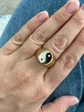 Anillo de estilo chino para hombre, joyería al por mayor, taoísta, Bagua, Yin, Yang, Tai Chi