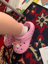 Zapatillas de unicornio para niño y niña, zapatos de arcoíris para niño pequeño, animales, zapatillas de bebé al aire libre, zapatillas de PVC con dibujos animados para niño 2019
