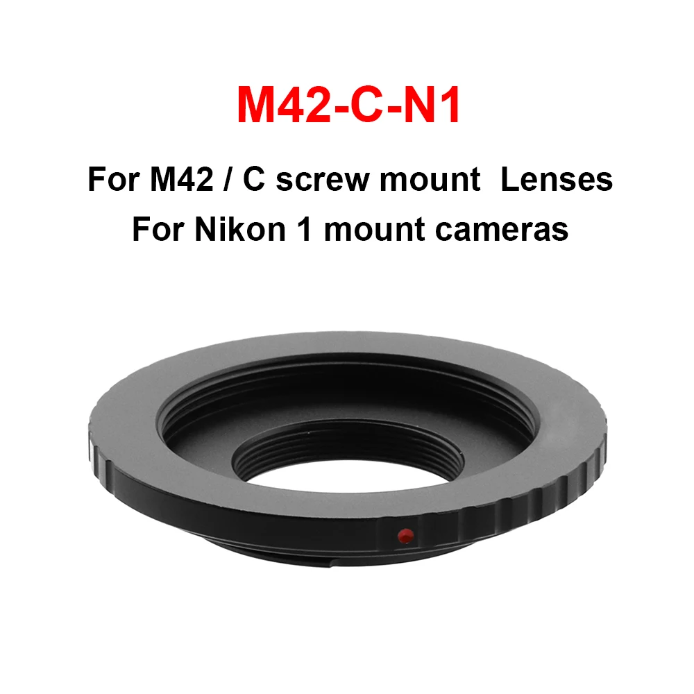 

M42-C-N1 Dual Purpose Metal Adapter Ring For M42 / C screw mount CCTV/Movie Lenses to Nikon 1 series Mirrorless Cameras