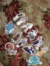 10/30/50 unids/pack de cola de hadas japonés pegatinas de Anime para nevera coche casco DIY caja de regalo bicicleta guitarra portátil Skate maletero