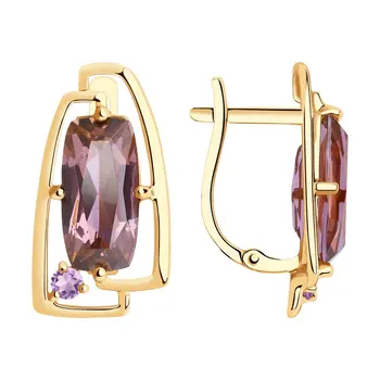 Sokolov drop earrings with stones in gold with synthetic sitals, fashion jewelry, 585, women's male, long earrings
Sokolov drop earrings with stones in gold with synthetic sitals, fashion jewelry, 585, women's male, long earrings