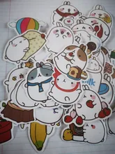 50 unids/set lindo zorro conejo Anime pegatinas de PVC a prueba de agua Scrapbooking DIY adhesivo de papelería Kawaii Jounal pegatinas