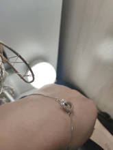 Pulsera de circón con doble círculo geométrico para mujer, brazalete de corazón de plata 925, moderno, regalo de San Valentín