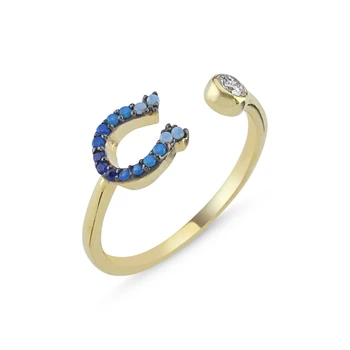 KUTAYDAN Blue Grayscale Nano Stone Adjustable Horseshoe Rings 925 Sterling Silver
KUTAYDAN Blue Grayscale Nano Stone Adjustable Horseshoe Rings 925 Sterling Silver