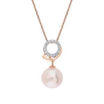 Gold pendant with cubic zirconia and pearls cultured sunlight sample 585
Gold pendant with cubic zirconia and pearls cultured sunlight sample 585