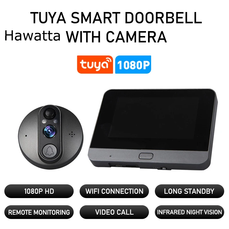 Беспроводной смарт-звонок Hawatta HD-камера Wi-Fi | Безопасность и защита