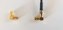2 unids/lote SMA a SMA conector 90 grados ángulo recto SMA adaptador macho a hembra para WIFI antena/FPV RF conector