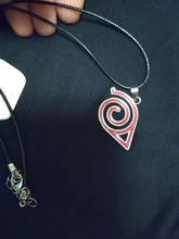 Collar con colgante de doble banda para hombre y mujer, nuevo colgante de moda, signo Konoha, venta al por mayor y al por menor