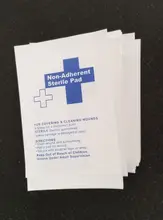 Almohadilla de gasa 100% algodón para primeros auxilios vendaje impermeable para heridas, almohadilla de gasa médica estéril, suministros de cuidado de heridas, 50 unids/lote