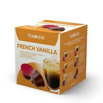 Coffee Veronese "French vanilla", capsules for coffee machine Dolce Gusto, 10 capsules
Coffee Veronese "French vanilla", capsules for coffee machine Dolce Gusto, 10 capsules