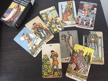 84 unids/set cartas del Tarot sin fronteras Smith juego de mesa de Tarot tarjetas inglés completo portátil amigo fiesta Mesa tarjetas de Juego de 4P