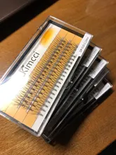 Kimcci-pestañas postizas individuales largas naturales, 60 mechones/cajas, maquillaje 10D, extensión de pestaña de visón