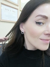 LByzHan-pendientes de tuerca redondos geométricos para mujer, de Plata de Ley 925, con diamantes de imitación de cristal, joyería bonita