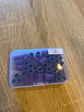 HYTOOS-Bandas de lijado púrpura sin mandril, accesorios de brocas para uñas, herramienta de pulido para el cuidado de las uñas, 50 Uds.