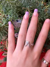 Anillo con apertura ajustable iniciales del nombre para mujer, ancho hueco, grueso, letras de A-Z, 3 colores, Metal, alfabeto, fiesta, joyería