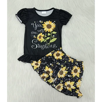 2020 Summer Girls Clothes Sunflower Ruffle Top T-shirt Shorts Baby Toddler Girl Outfits Children Clothing Set Kid clothes 2Pcs S
2020 Summer Girls Clothes Sunflower Ruffle Top T-shirt Shorts Baby Toddler Girl Outfits Children Clothing Set Kid clothes 2Pcs S