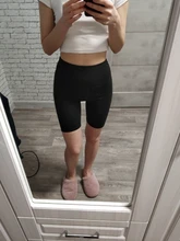 Pantalones cortos finos de cintura alta para mujer, Shorts de motorista informales, ajustados hasta la rodilla, color negro, ropa de calle