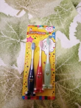 3 uds bebé suave-cerdas de cepillo de dientes sonriente diente limpiador bebé niños formación Dental niño los dientes de los cepillos conjunto