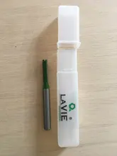 LAVIE-broca recta de carburo de tungsteno, broca de enrutador de doble flauta individual, vástago de 6mm, Fresa de madera para herramienta de carpintería, MC06020, 1 unidad