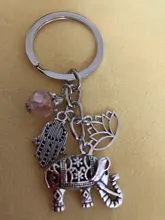 Llavero étnico Tribal para mujer, llavero con forma de elefante, regalo bohemio único, joyería de loto, 1 ud.