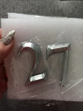 1pc 5cm de altura de oro casa etiqueta de dirección de puerta etiqueta moderna bronce casa número Digital #0-9 Hotel apartamento Placa de puerta