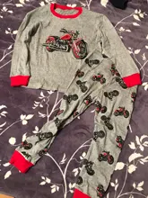 Conjunto de pijamas para niños y niñas, ropa de casa con dibujos animados, motocicleta, de manga larga, traje de dormir para bebé, regalos de día