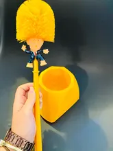 Toilet-Brush-Holder Donald Wc-Accessories Trump-Head Bath Silicone Yellow for Funny Practical