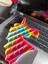 Juguete sensorial antiestrés para niños y adultos, juguete antiestrés para el autismo, con burbujas de empuje, divertido