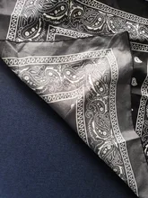 Pañuelo cuadrado de algodón para mujer, Bandana moderna de 55cm x 55cm para la cabeza, turbante Rock para niña, diademas para el cabello Accesorios