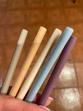 Pajitas de silicona de grado alimenticio estilo Ins para bebés, vasos de plástico en espiral para beber, para fiestas de cumpleaños, 5 uds.