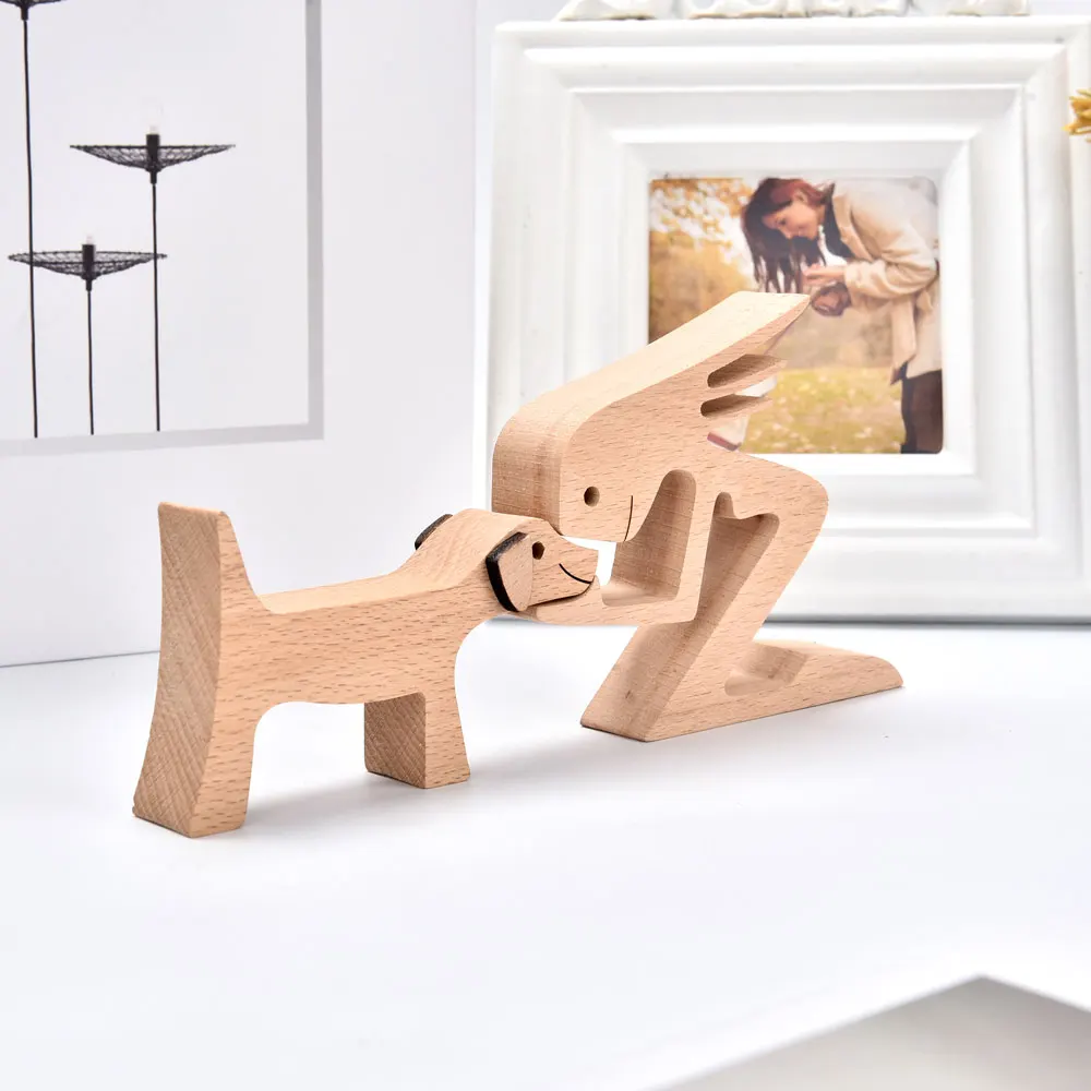 Drewniana figurka miniaturowa zwierzęcia - dekoracja do domu i biurka - Wianko - 8