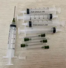 Cap Syringe Needle Blunt-Tip 10ml with 5pcs 14/Ga/1.5inch/.. Industrial-Tool 5-Pack Transparent
