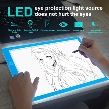 Hot A4 LED Light Pad Drawing Tablet Scale Digital Graphic Art Writing Board Magnet Frame Table three-level Dimming with Bracket
Hot A4 LED Light Pad Drawing Tablet Scale Digital Graphic Art Writing Board Magnet Frame Table three-level Dimming with Bracket