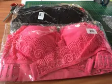 Encaje sexi sin costura sostén deportivo transpirable sólida Cruz lado hebilla Bra sujetador inalámbrico sujetadores push-up 3XL de talla grande para las mujeres
