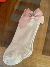 2020 calcetines de niñas bebé nuevo niños chica lazo grande hasta la rodilla largo suave calcetines Bowknot 100% algodón 0-3 años calcetines recién nacido